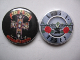 Guns n Roses, odznak 25mm cena za 1ks (počet kusov a konkrétny model napíšte v objednávke do rubriky KOMENTÁR)